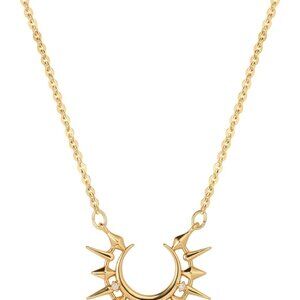 Gold Sun Moon Necklace 18k Gold Plated Dainty Minimalist Jewelry Gift